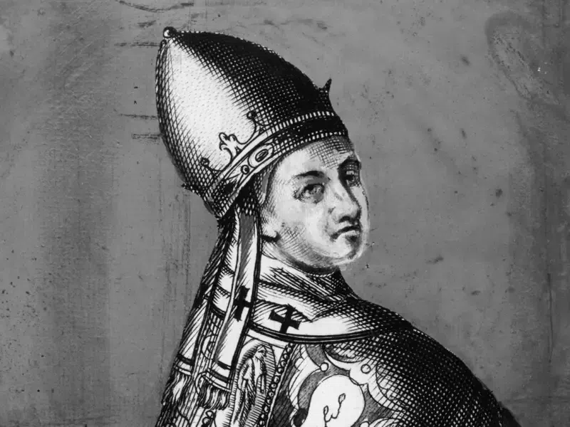 Pope Benedict IX, from an illustration made circa 1030