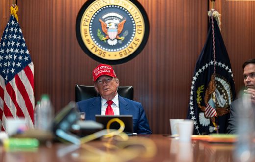 President Donald Trump follows the military operation that destroyed 3 major nuclear enrichment facilities in Iran from the Situation Room