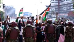 File image of protesters during a past demo in Nairobi