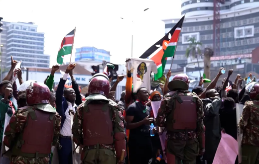 File image of protesters during a past demo in Nairobi