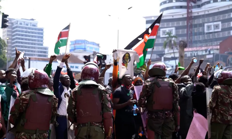 File image of protesters during a past demo in Nairobi