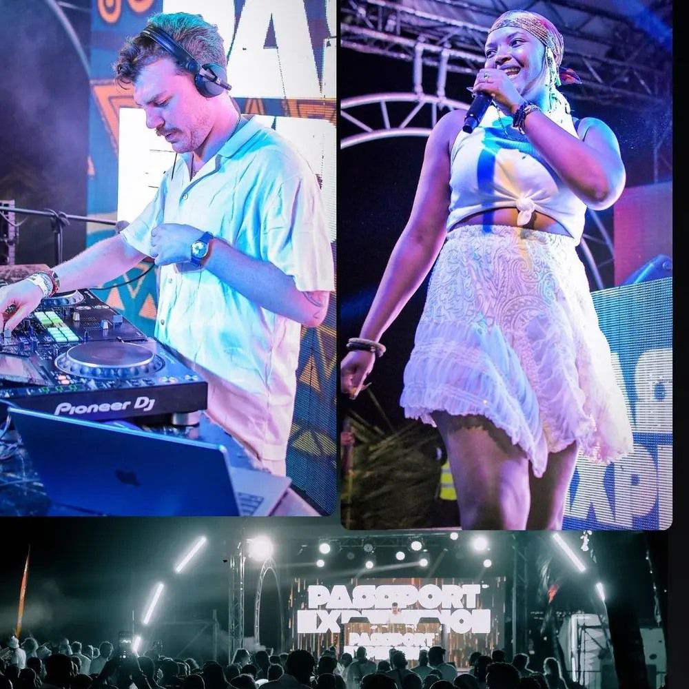 Sofiya Nzau and Brazilian producer Zerb at a concert