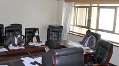 Labour PS Peter Tum during a recent meeting with UN officials