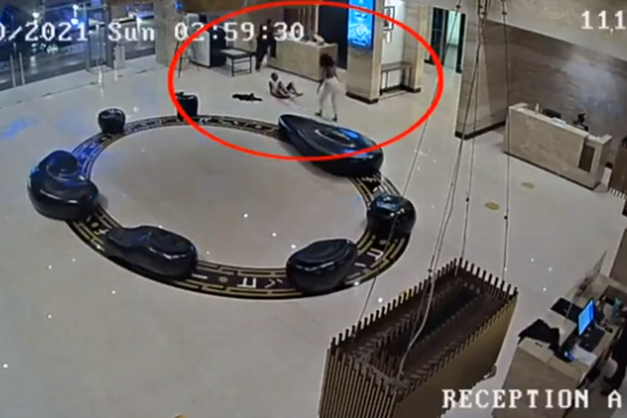 Snippet from CCTV footage of Eddie Ndichu, Paul Ndichu and Munira Hassan's incident with Stephanie and Cheryl Murgor.