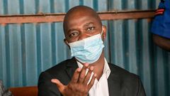 Suspended Football Kenya Federation boss Nick Mwendwa. The reasons for his Friday arrest were not immediately clear.