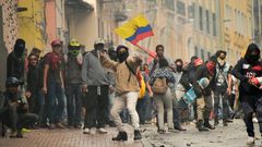 Police fired tear gas fired as protests flared. Courtesy: BBC