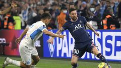 Lionel Messi in action for PSG against Marseille