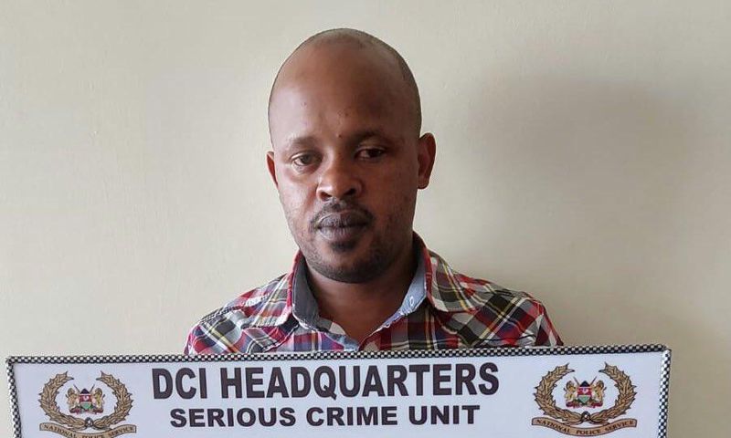 Allan Kiptoo who was arrested for conning a Kiambu-based businessman