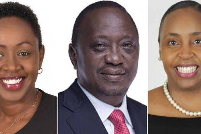 Murang'a Women Rep Sabina Chege President Uhuru Kenyatta and Nyeri Deputy Governor Caroline Karugu