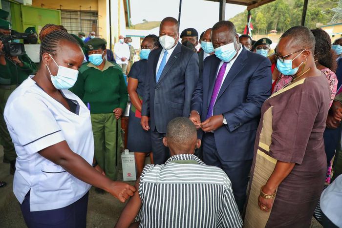 Interior CS Fred Matiang'i launches a 5-day mass Covid-19  vaccination for inmates and staff