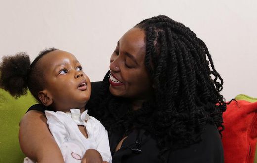 Ruth Wambui with her daughter Neillah Zuri who is living with Spinal Muscular Atrophy (SMA) Type 1