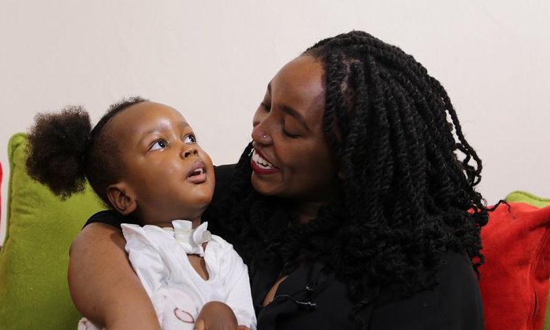 Ruth Wambui with her daughter Neillah Zuri who is living with Spinal Muscular Atrophy (SMA) Type 1