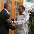 Former US President Barack Obama with president Uhuru Kenyatta at State House. Barack Obama arrives in Kenya