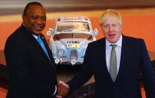 President Uhuru Kenyatta and UK Prime Minister Boris Johnson