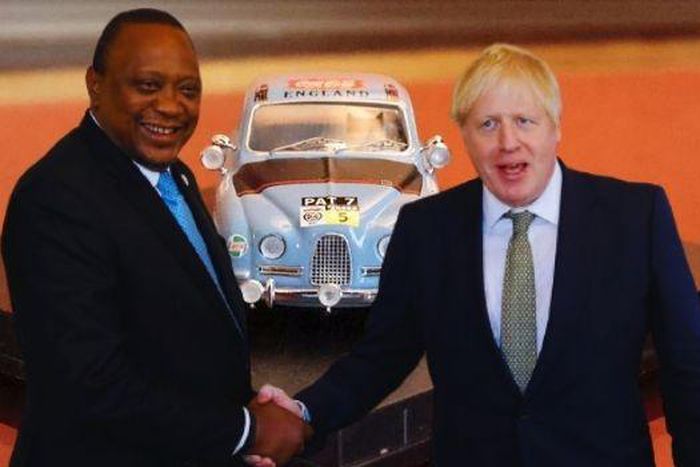 President Uhuru Kenyatta and UK Prime Minister Boris Johnson