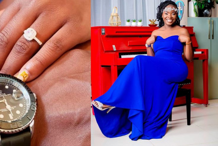 Bahati’s Baby Mama Yvette Obura off the market as she flaunts her engagement (Photos)