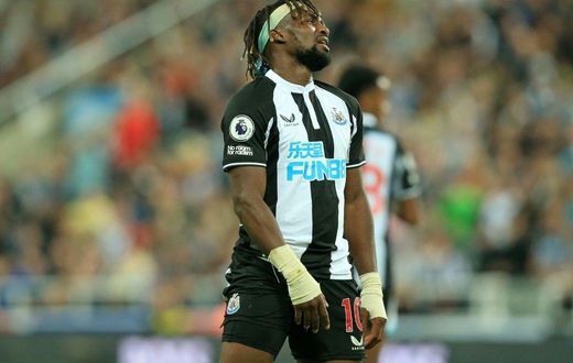 One that got away: Newcastle's Allan Saint-Maximin reacts after missing a chance in a 1-1 draw at home to Leeds