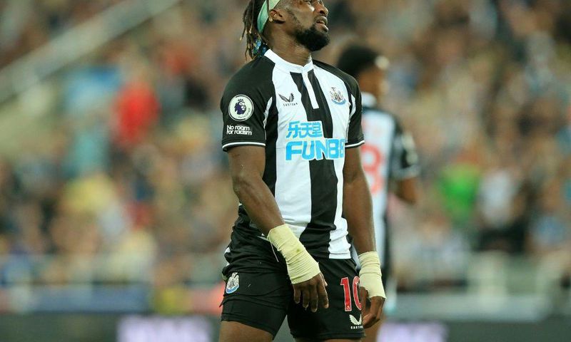 One that got away: Newcastle's Allan Saint-Maximin reacts after missing a chance in a 1-1 draw at home to Leeds