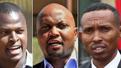 Kiharu MP Ndindi Nyoro, Gatundu MP Moses Kuria and Nyali MP Mohamed Ali