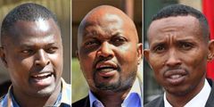 Kiharu MP Ndindi Nyoro, Gatundu MP Moses Kuria and Nyali MP Mohamed Ali