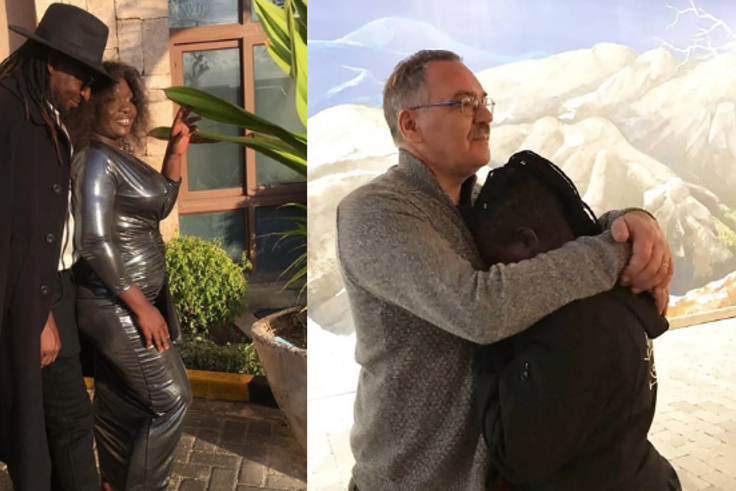 Nyota Ndogo and her hubby Hunning Neilsen and P Day
