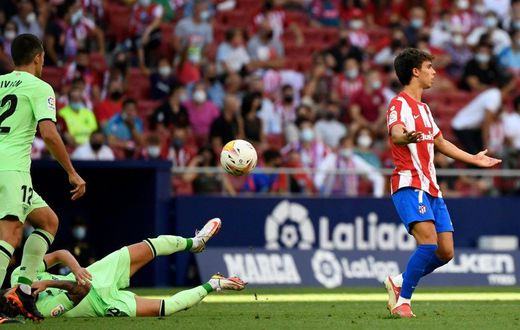 Joao Felix was sent off in Atletico Madrid's goalless draw with Athletic Club on Saturday.