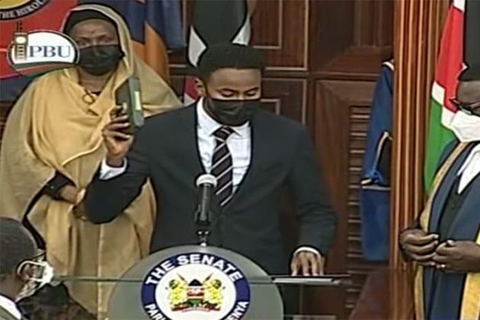 Abdulkadir Haji sworn in as Garissa Senator