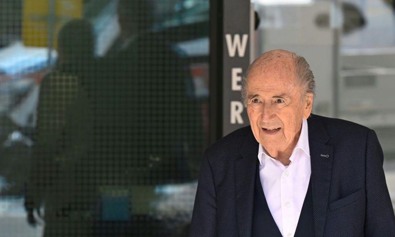 Former FIFA president Sepp Blatter spent two and a half hours with a Swiss prosecutor on Monday