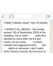 Screen shots shared by Michelle Ntalami showing her conversation with the women her ex had affairs with.