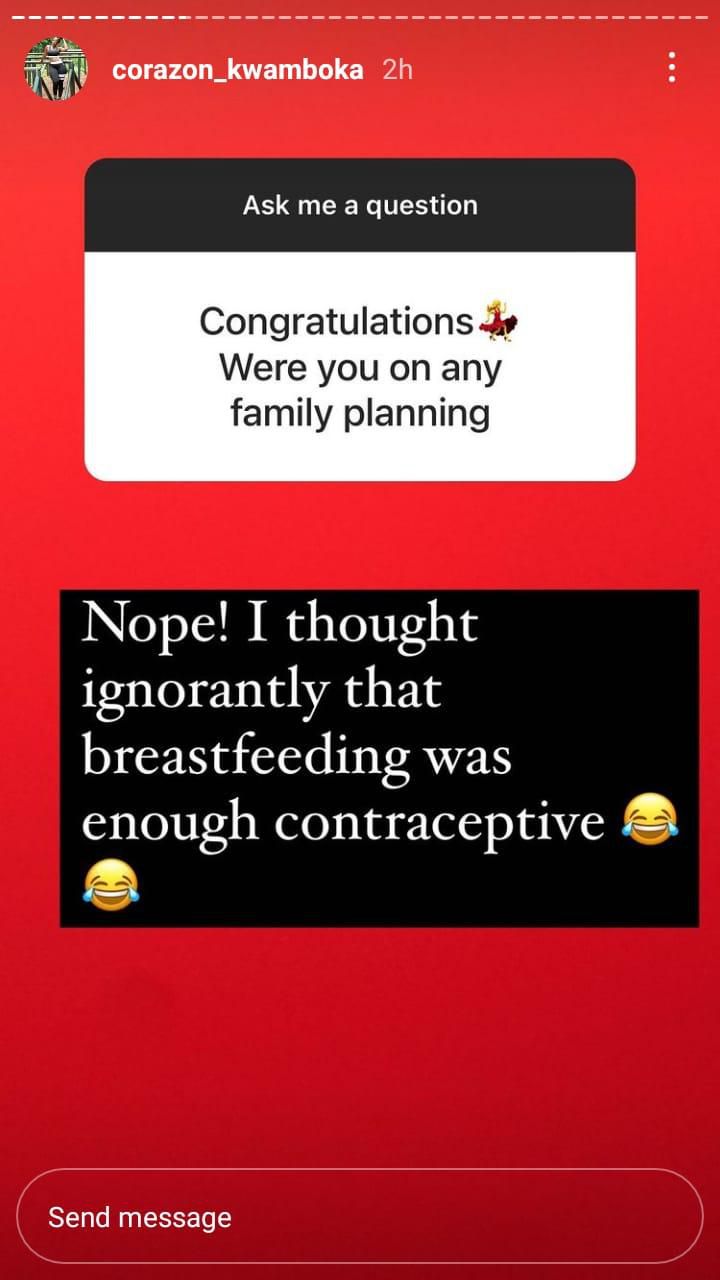 Corazon Kwamboka reveals second Pregnancy was not planned