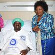 ODM Party Leader Raila Odinga afetr a successful surgery