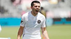 Lewis Morgan Inter Miami CF celebrates after scoring the equalizer in Miami's 1-1 MLS draw with Atlanta United