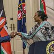 President Uhuru Kenyatta with Sports CS Amina Mohammed