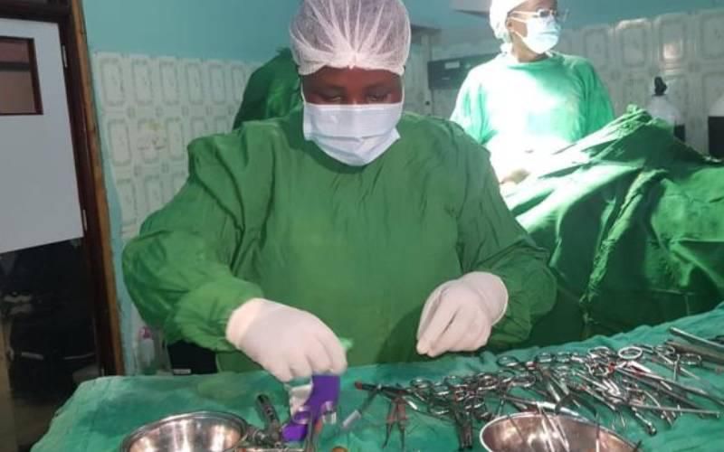 Jane Kubai now works at Rongai Sub County Hospital in Nakuru, as a theatre assistant.