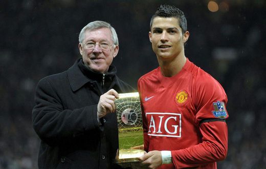 Cristiano Ronaldo (right) highlighted the importance of Alex Ferguson (left) in his return to Manchester United