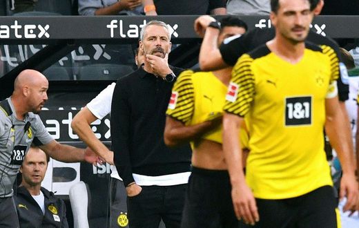 Dortmund coach Marco Rose lost on his return to Moenchengladbach