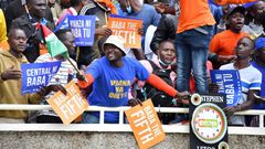 Supporters arrive early for Raila rally at Kasarani Stadium