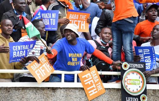 Supporters arrive early for Raila rally at Kasarani Stadium