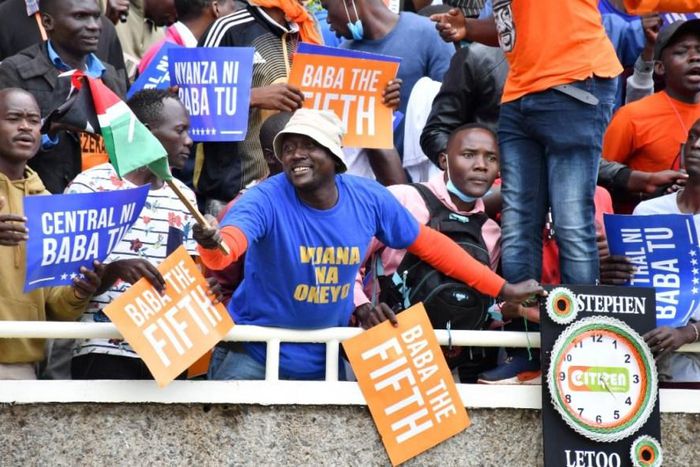 Supporters arrive early for Raila rally at Kasarani Stadium