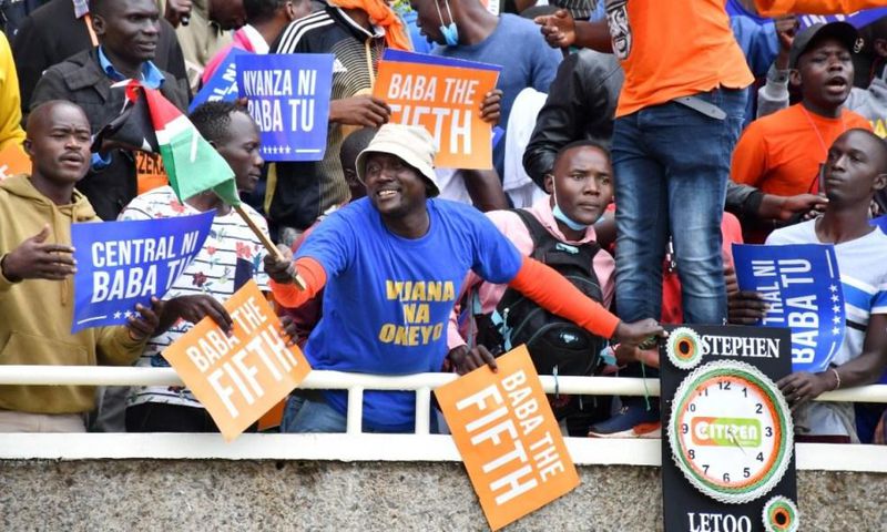 Supporters arrive early for Raila rally at Kasarani Stadium