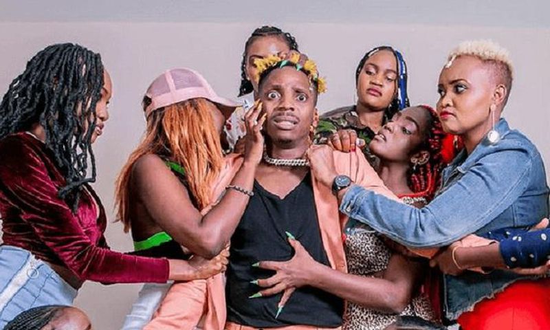 Eric-Omondi with Wife Material Season 1 contestants