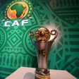 TOPSHOT - This picture shows the trophy prior to the draw of the Confederation of African Football's (CAF) Confederation cup at the Ritz Carlton Hotel in Cairo on December 28, 2018. (Photo by MOHAMED EL-SHAHED / AFP) (Photo credit should read MOHAMED E...