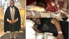 Ray Hushpuppi, photo of when he used to sleep (pose) with a million Naira in 2010, and change in 2017