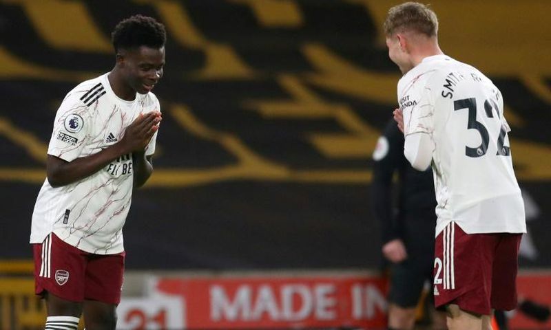 Bukayo Saka and Emile Smith Rowe have impressed Arsenal manager Mikel Arteta