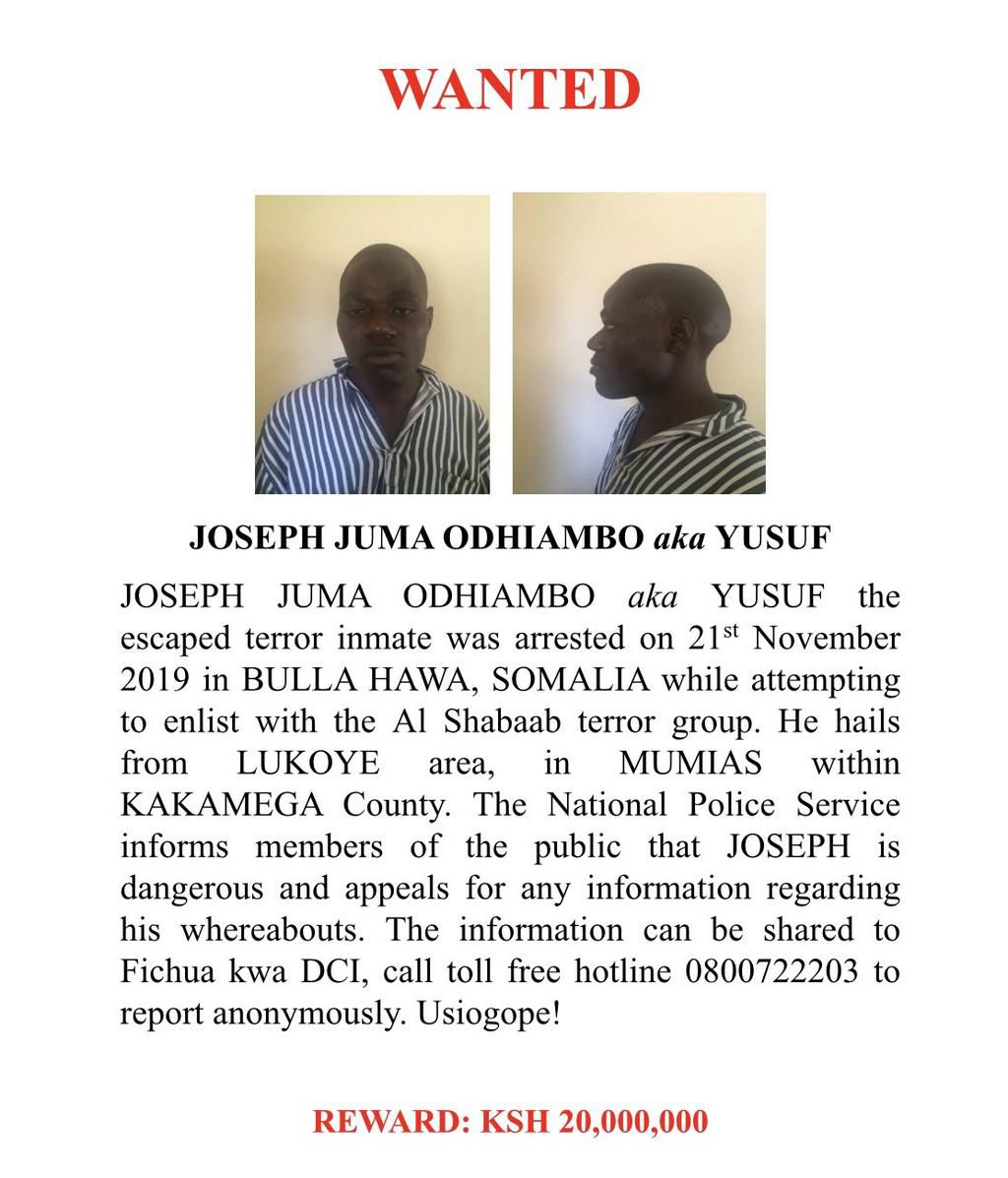 Prison Break- Three terror suspects escapes from Kamiti Prison