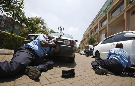 Police officers at a scene of crime