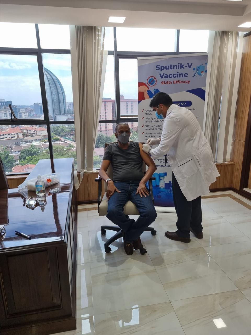 2 lawyers - Ahmednasir Abdullahi and Donald Kipkorir - become first Kenyans to receive Sputnik V Covid-19 vaccine