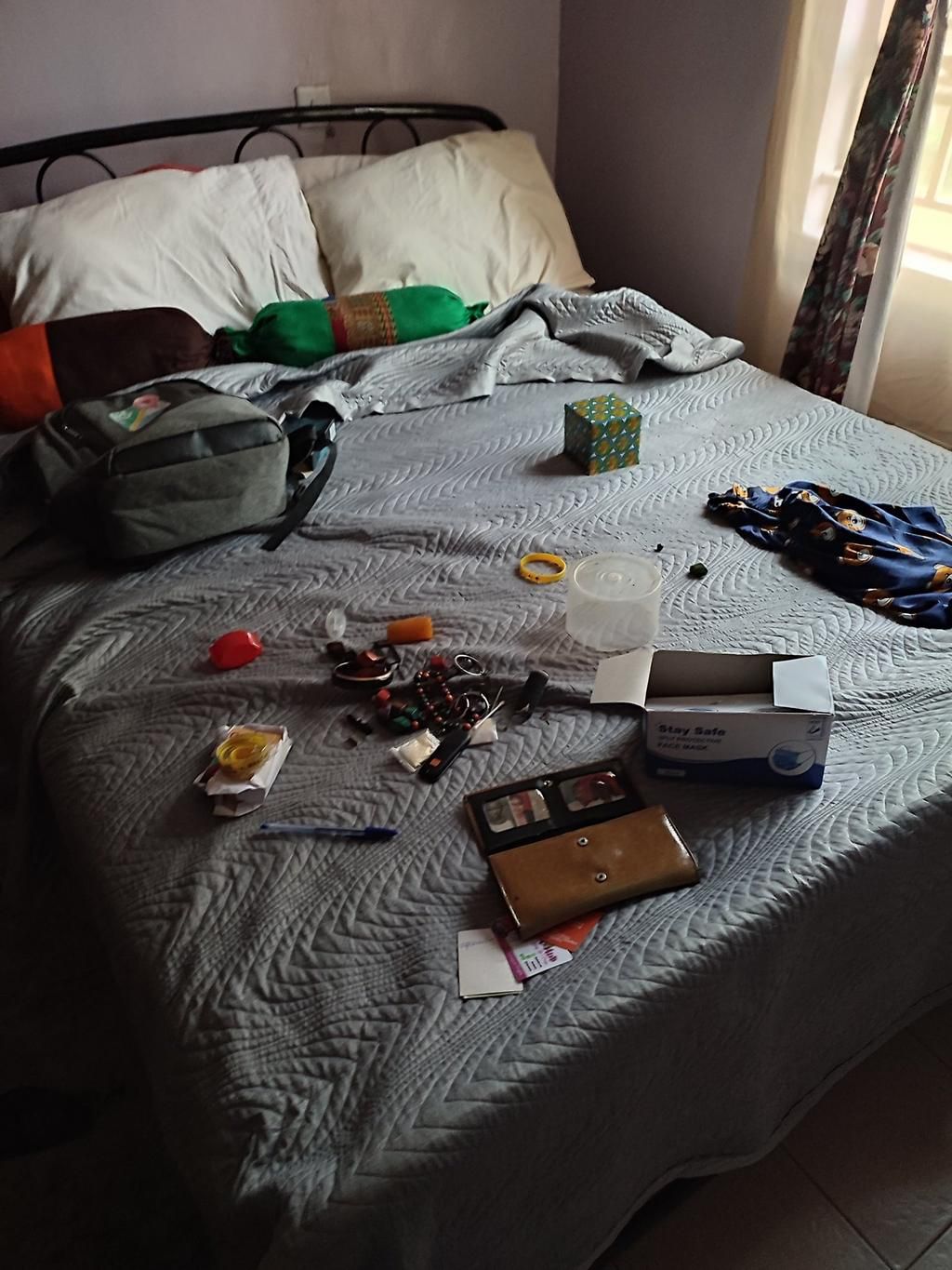 Thieves broke into Nancy Okuta's house and ransacked her bedroom