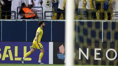 Double up: Al Nassr's Jaloliddin Masharipov celebrates one of his goals