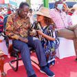 ODM party leader Raila Odinga with former Taita Taveta Woman Representative Joyce Lay